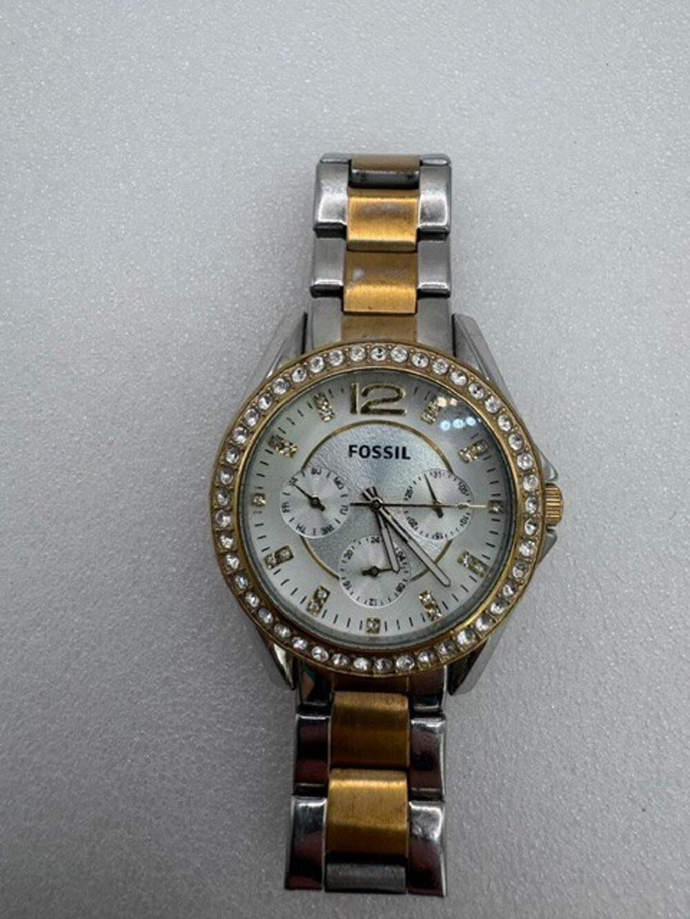 Fossil ES3204 Riley Multifunction Two-Tone Stainless Steel Watch